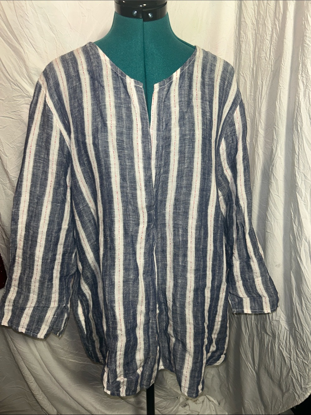 CP SHADES Linen Striped Top
